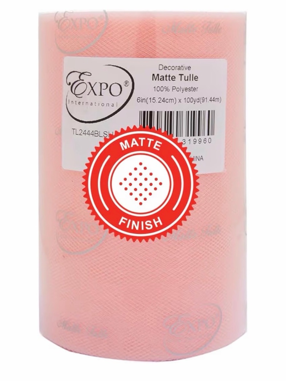 Expo International Matte Tulle Roll - Blush Pink